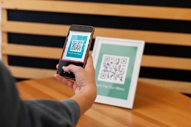Scanning a QR code on a smartphone: the whole pass lives on one device.